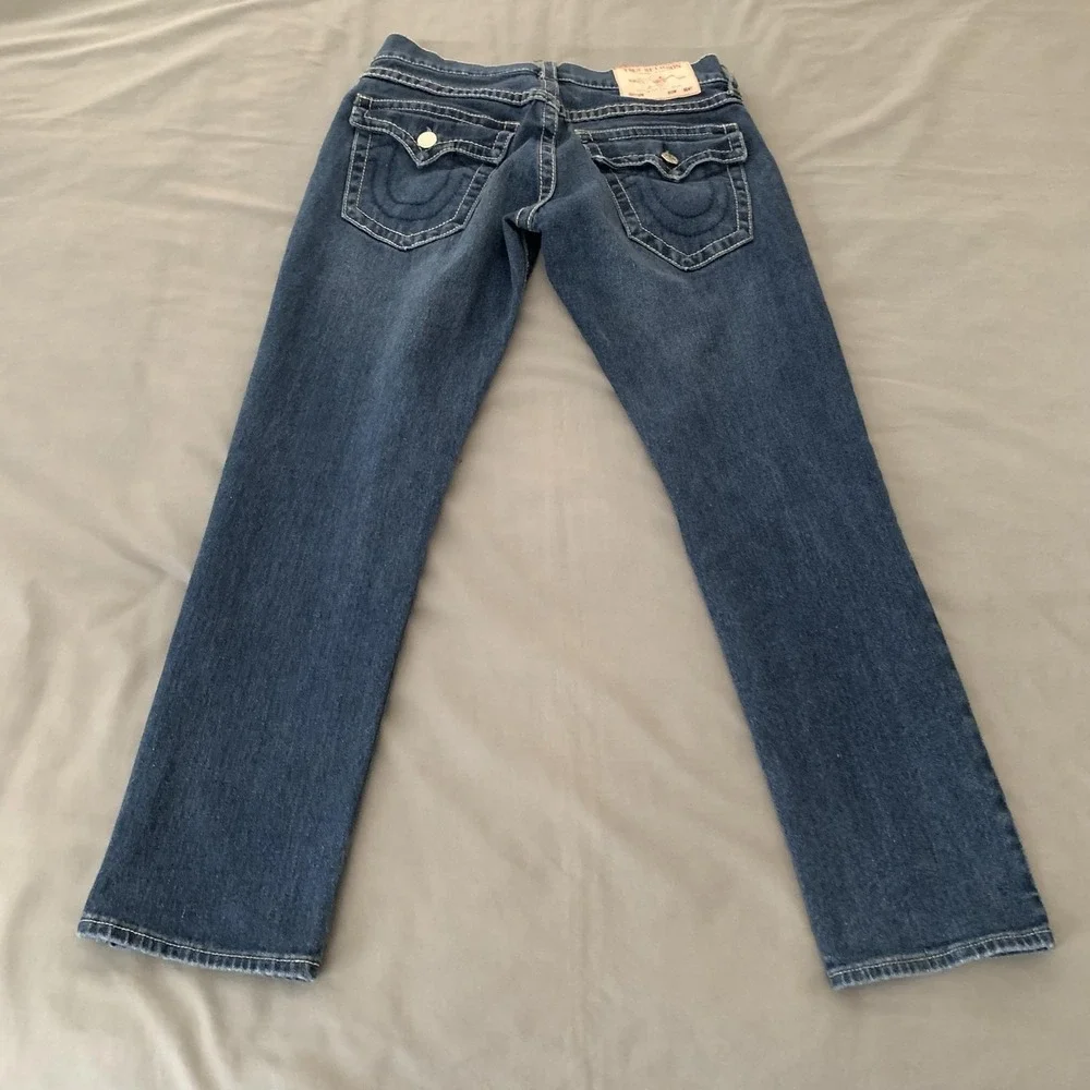 True Religion Geno Relaxed Slim Jeans Mens 30x30 Blue Medium Wash Denim Pants